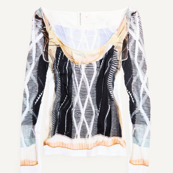 H&M x Glenn Martens Printed Top trompe l'oeil - order shipped - Size Small - Picture 1 of 4